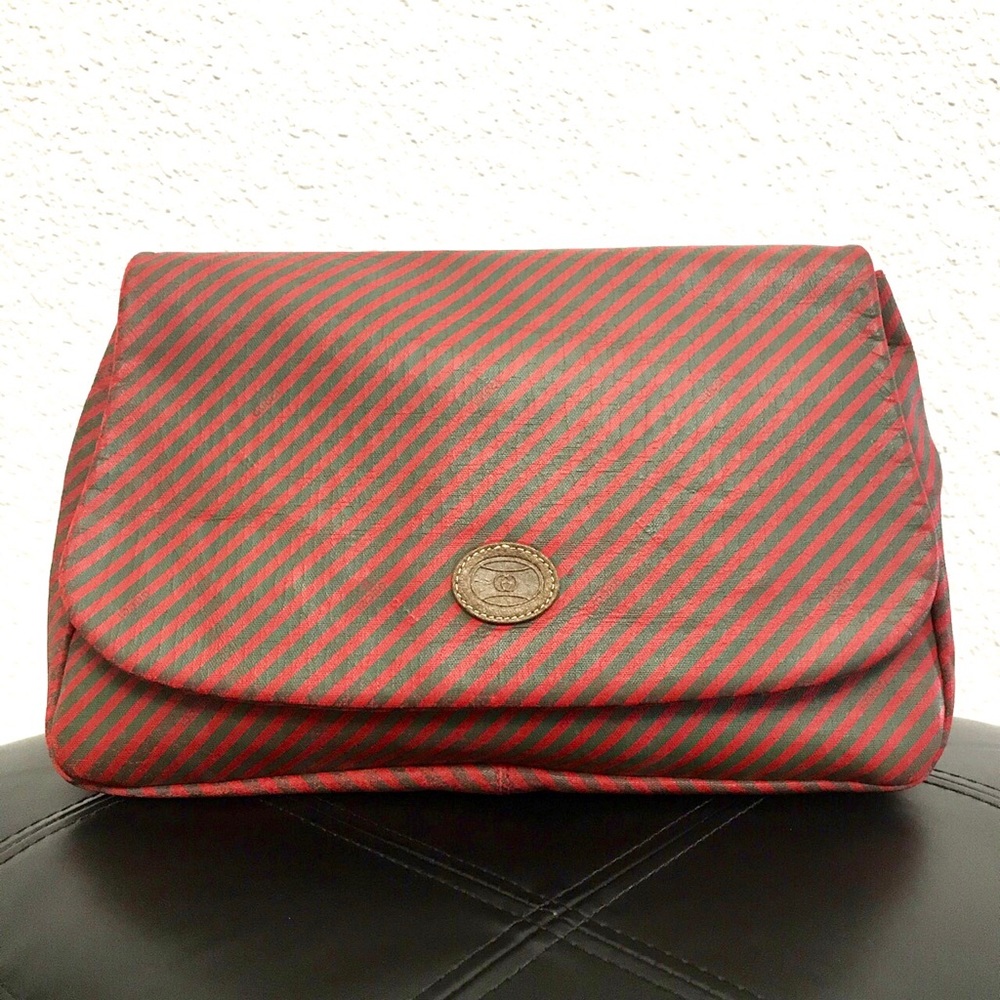 Authentic Gucci Vintage Sherry Web Line Pouch